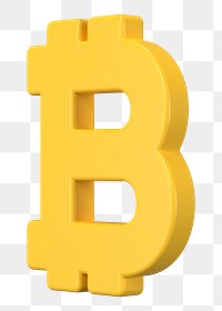 3D Bitcoin png blockchain cryptocurrency icon, open-source finance