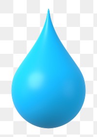 Waterdrop clipart png, 3d graphic, transparent background