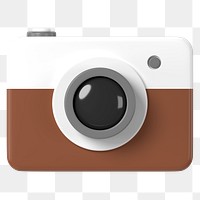 3D camera png sticker, social media app icon on transparent background