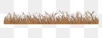 Wheat field png border sticker, drawing design, transparent background