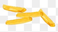 French fries png sticker, transparent background