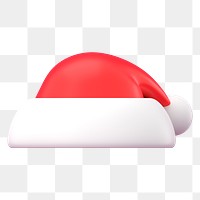 Santa hat 3D png sticker, transparent background