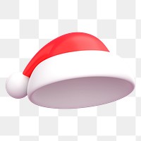 Png Christmas Santa hat 3D sticker, transparent background