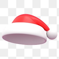 Santa hat 3D png sticker, transparent background