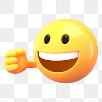 Png emoji with fist sticker, 3D rendering transparent background