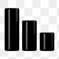 Pillar bar graph png 3D rendered sticker, transparent background