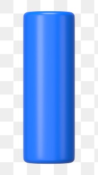 Blue pillar graph png 3D rendered sticker, transparent background