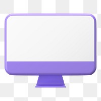 3d computer png sticker, transparent background