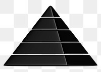 Pyramid chart graph png 3D shape sticker, transparent background