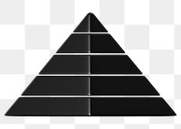 Pyramid chart graph png 3D shape sticker, transparent background