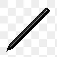 Black 3D pen png sticker, transparent background