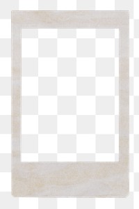 Retro instant film png frame, transparent background