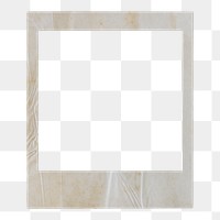 Retro instant film png frame, transparent background