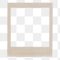 Vintage instant film png frame, transparent background