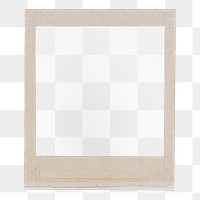 Vintage instant film png frame, transparent background