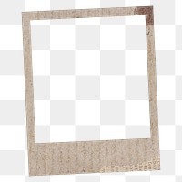 Vintage instant film png frame, transparent background