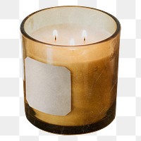 Scented candle png sticker, transparent background