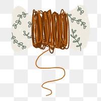 Sewing thread png sticker, transparent background