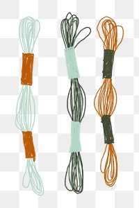 Sewing threads png sticker, transparent background