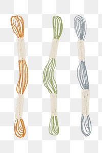 Sewing threads png sticker, transparent background