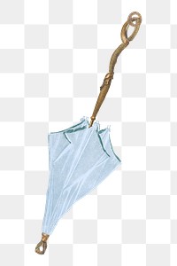 Blue umbrella png sticker, transparent background