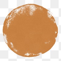 Brown circle png sticker, transparent background