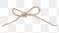 Rope ribbon bow png sticker, transparent background