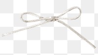 Rope ribbon bow png sticker, transparent background