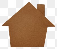 Brown house png sticker, transparent background