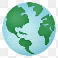 Planet Earth png sticker, transparent background