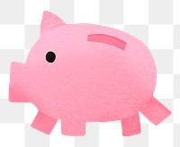 Piggy bank png sticker, transparent background