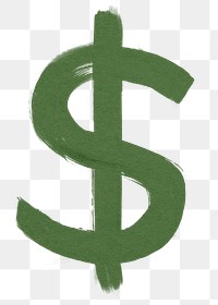 US dollar sign png sticker, transparent background