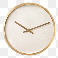 Gold clock png sticker, transparent background