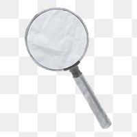 Magnifying glass png sticker, transparent background