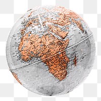 Spinning globe png sticker, transparent background