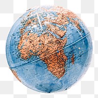 Spinning globe png sticker, transparent background