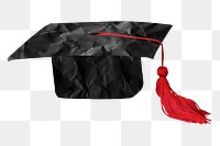 Graduation cap png sticker, transparent background