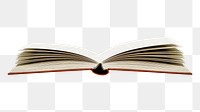 Open book png sticker, transparent background