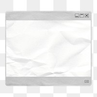 Pop-up window png sticker, paper texture, transparent background