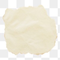 Beige  ripped paper png sticker, transparent background