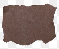 Brown ripped paper png sticker, transparent background