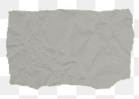 Gray  ripped paper png sticker, transparent background