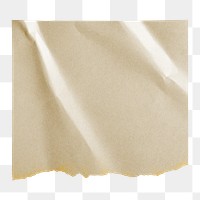 Beige  ripped paper png sticker, transparent background