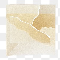 Beige ripped paper png sticker, transparent background