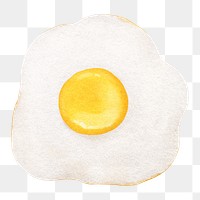 Sunny-side up egg png sticker, transparent background
