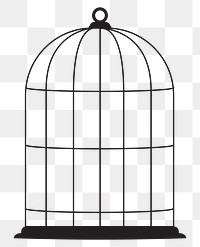 Bird cage png sticker, transparent background