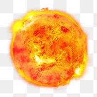 The sun png sticker, transparent background