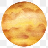 Planet Venus png sticker, transparent background