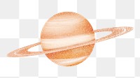 Planet Saturn png sticker, transparent background