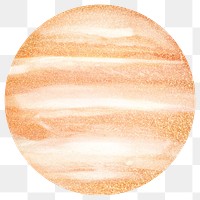 Planet Jupiter png sticker, transparent background